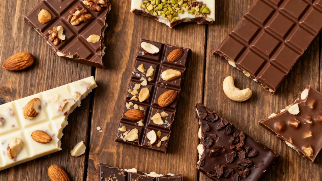 様々な種類の割れチョコ