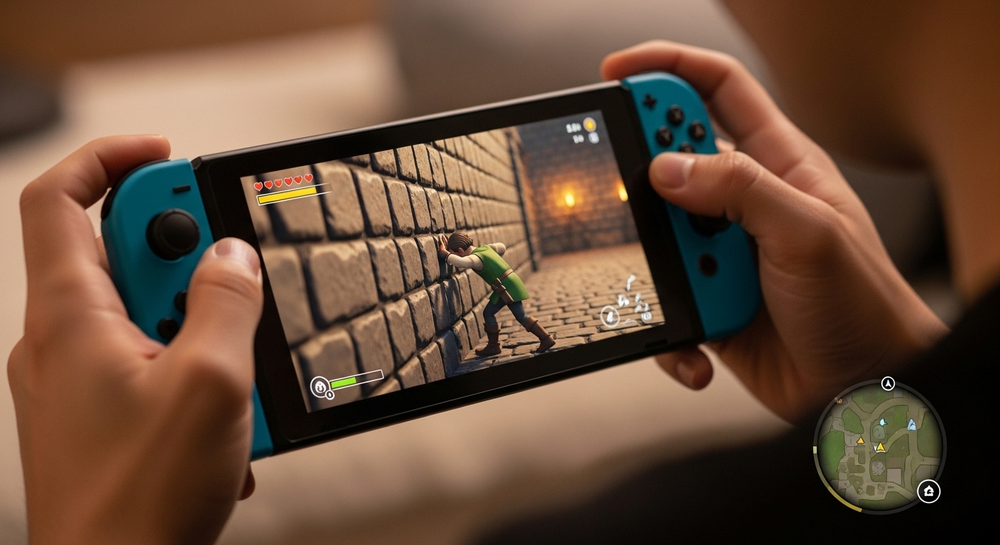 ジョイコンのスティック故障で勝手に動く様子