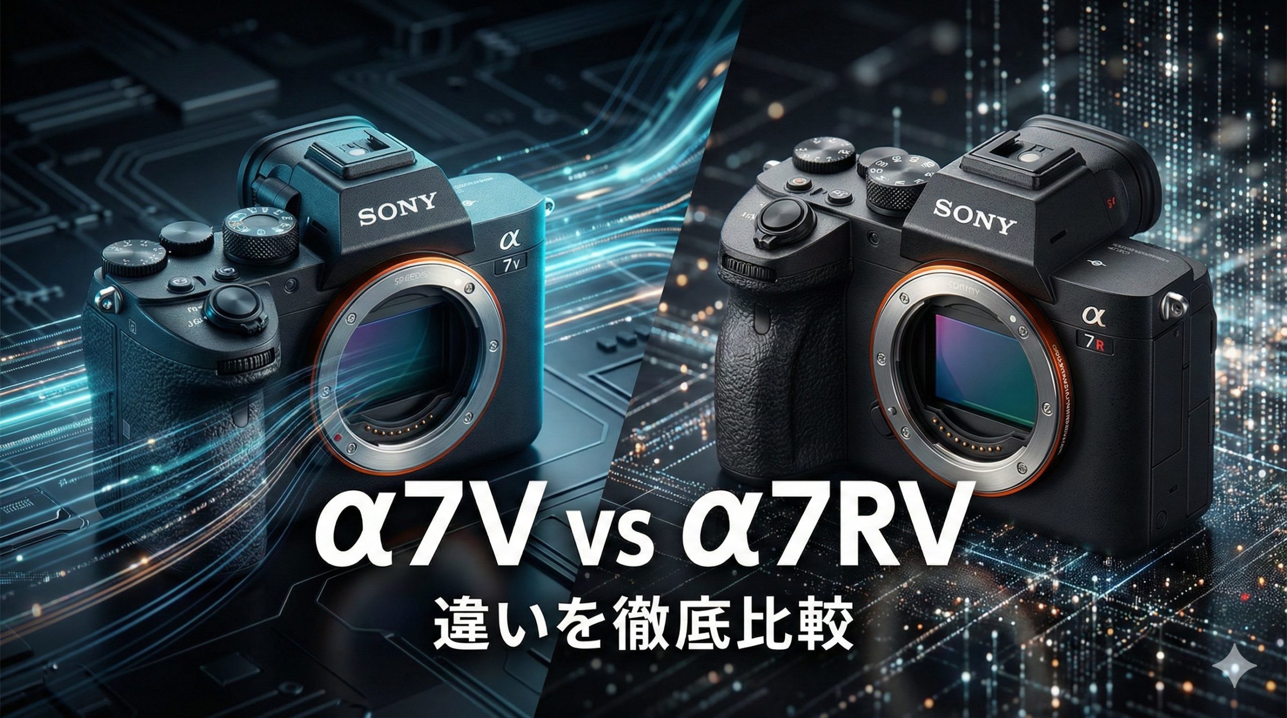 α7Vとα7RVの比較イメージ