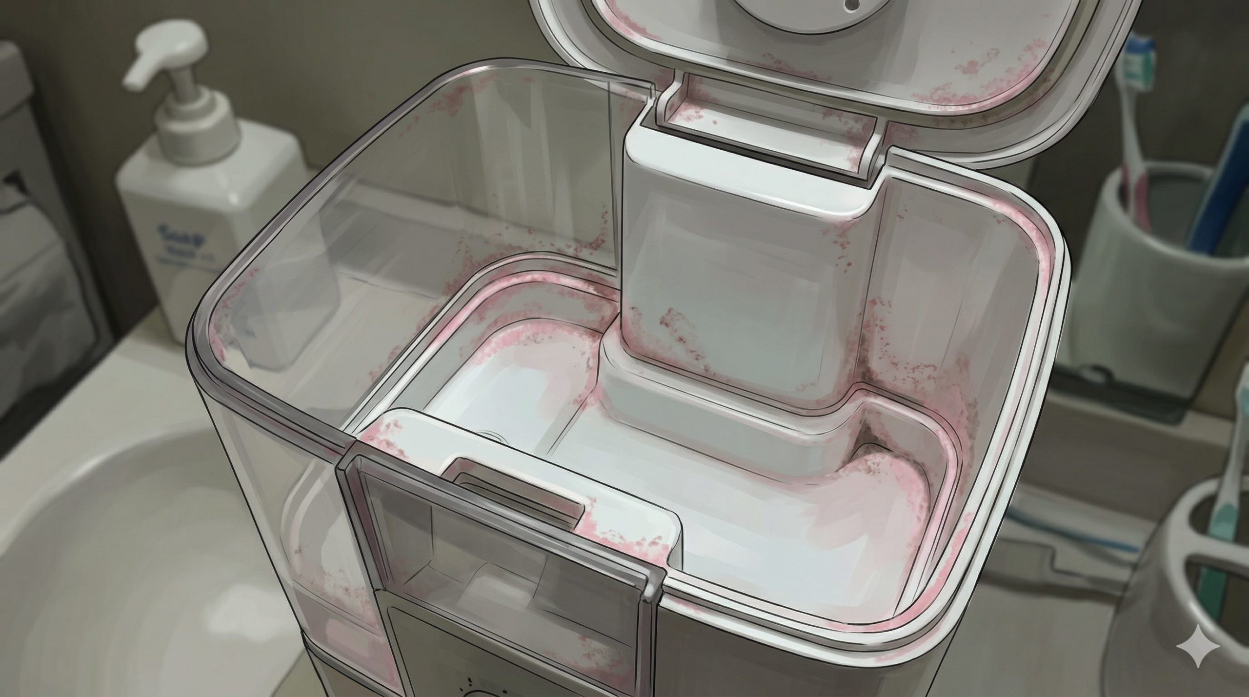 加湿器のピンク汚れのイメージ