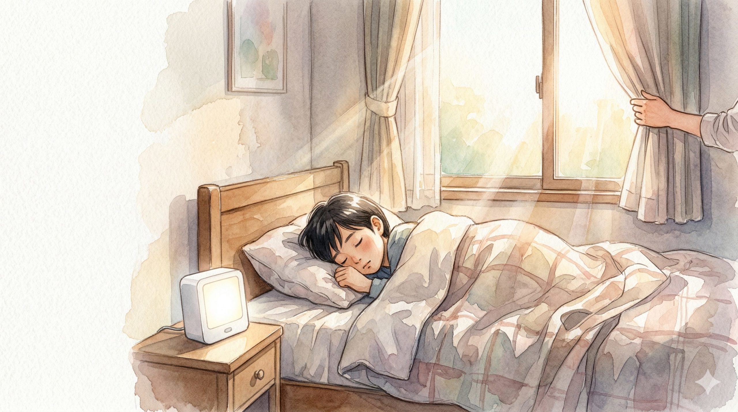 中学生が朝スッキリ起きる方法のイメージ